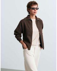 Oysho - High-Neck Belted Jacket - Lyst