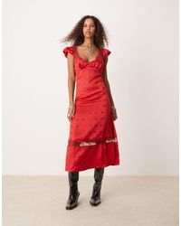 Free People - – satin-midikleid - Lyst
