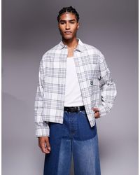 ASOS - Boxy Oversized Flannel Check Shirt - Lyst