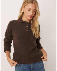 JJXX - Wool Blend Knitted Polo Jumper - Lyst