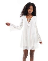 Superdry - Ibiza Lace Mini Dress - Lyst