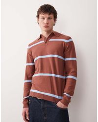 ASOS - Knitted Long Sleeve Polo - Lyst