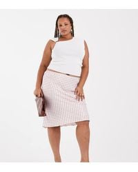 ASOS - Asos Design Curve Satin 90's Bias Cut Skirt - Lyst
