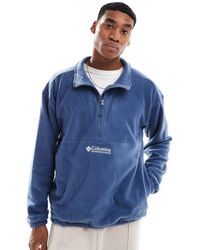 Columbia - Polar Azul Con Media Cremallera Bent Bough De -Gris - Lyst