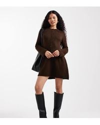 Vero Moda - Soft Knitted Button Front Mini Dress - Lyst
