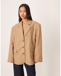 ASOS - Tailored Wool Blend Oversized Power Shoulder Blazer - Lyst