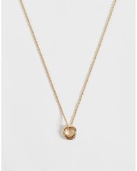 ASOS - Chain Necklace With Knot Detail Pendant - Lyst