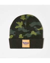 Barbour - Exclusivité x asos - bonnet unisexe à étiquette logo et imprimé camouflage - Lyst