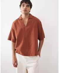 ASOS - Boxy Oversized Overhead Shirt With Linen - Lyst