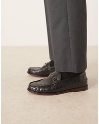 ASOS - – penny-loafer aus em leder mit trense - Lyst