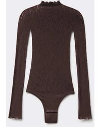 Tezenis - Long Sleeve Seamless Floral Lace Body - Lyst