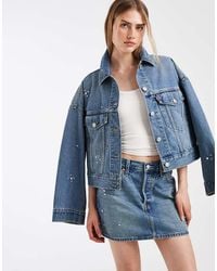 Levi's - Denim Mini Embellished Co-ord Skirt - Lyst
