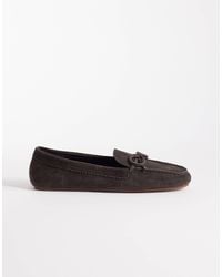 Mango - 100% Suede Loafers With Bow Detailing - Lyst