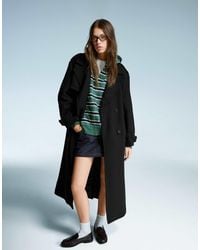 Bershka - Trench-coat oversize en feutre texturé - Lyst