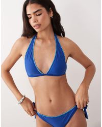 Mango - Teen - bikini dos nu à surpiqûres - foncé - Lyst