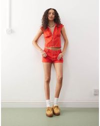 Collusion - Linen Look Micro Shorts Co-ord - Lyst