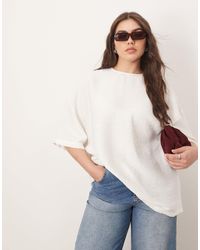 ARRANGE - Curve – kastiges oversize-t-shirt aus strukturiertem gewebe - Lyst