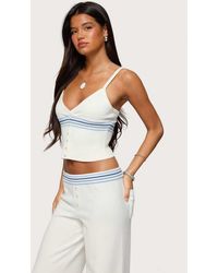 Edikted - Miya Stripey Ribbed Knit Tank Top - Lyst