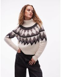 AllSaints - Tara - pull à motif losanges - Lyst