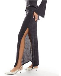 Vero Moda - Textured Jersey Maxi Skirt Co-ord - Lyst