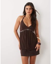 Hollister - Boho Halterneck Babydoll Top - Lyst
