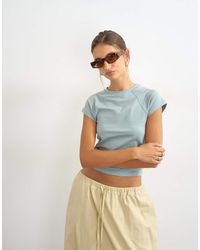 TOPSHOP - Raglan Clean T-shirt - Lyst