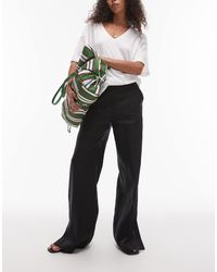 & Other Stories - Linen Pull-On Wide Leg Trousers With Box Pleat Detail - Lyst