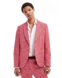 Twisted Tailor - Houndstooth Suit Jacket - Lyst