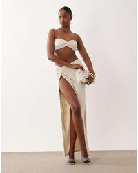Flook - The Label Naloni Knitted Maxi Beach Skirt - Lyst