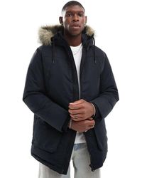 Jack & Jones - Parka With Detachable Fur Hood - Lyst