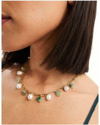 petit moments - Martina Bead And Pearl Charm Necklace - Lyst