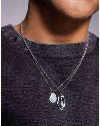 ASOS - Confezione Da 2 Collane Con Ciondoli Effetto Fuso - Lyst