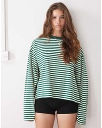 Lioness - Bloom Cotton Blend Long Sleeve Crew Neck Boxy T-shirt - Lyst