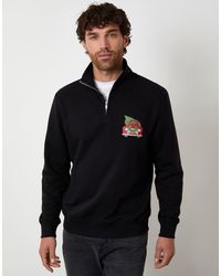 Threadbare - Christmas Graphic Print Quarter Zip Sweatshirt - Lyst