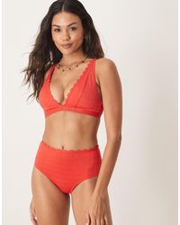 Peek & Beau - Broderie High Waist Bikini Bottom With Scallop Detail - Lyst