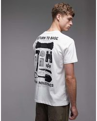 Alpha Industries - T-shirt With Return To Base Back Print - Lyst