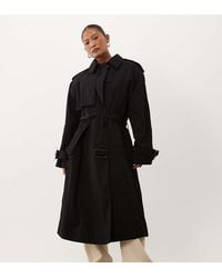 ASOS - Asos Design Petite Longline Oversized Trench Coat - Lyst