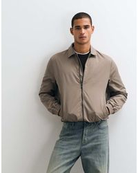 Threadbare - Giacca Impermeabile Con Zip Taupe - Lyst