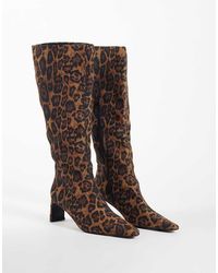 ASOS - Cedrick Chisel Toe Heeled Knee Boots - Lyst
