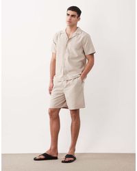 New Look - Linen Look Pull On Shorts - Lyst