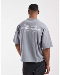ASOS - Boxy Oversized T-shirt With Text Graphic - Lyst