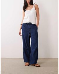 ASOS - Soft Denim Parachute Pants - Lyst