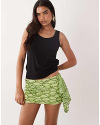 ASOS - Mini Rok Met Lovertjes En Ruchedetail - Lyst