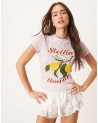 ASOS - Baby Tee With Sicilia Lemon Graphic - Lyst