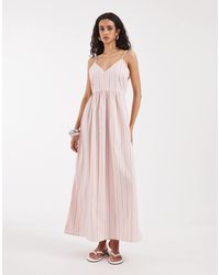 Vero Moda - – gestreiftes midi-trägerkleid - Lyst