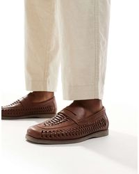 River Island - Woven Loafers - Lyst