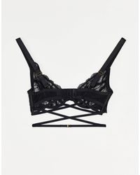 ASOS - Asos Design Fuller Bust Hazel Multi Strap Lace Barely There Underwire Bra - Lyst