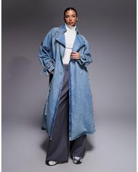 HUGO - Hugo Garena Long Denim Trench Coat - Lyst