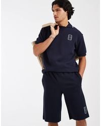 Lacoste - Co-Ord Relaxed Fit Drawstring Logo Shorts - Lyst