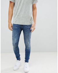Blend Flurry Distressed Muscle Fit Jeans - Blue